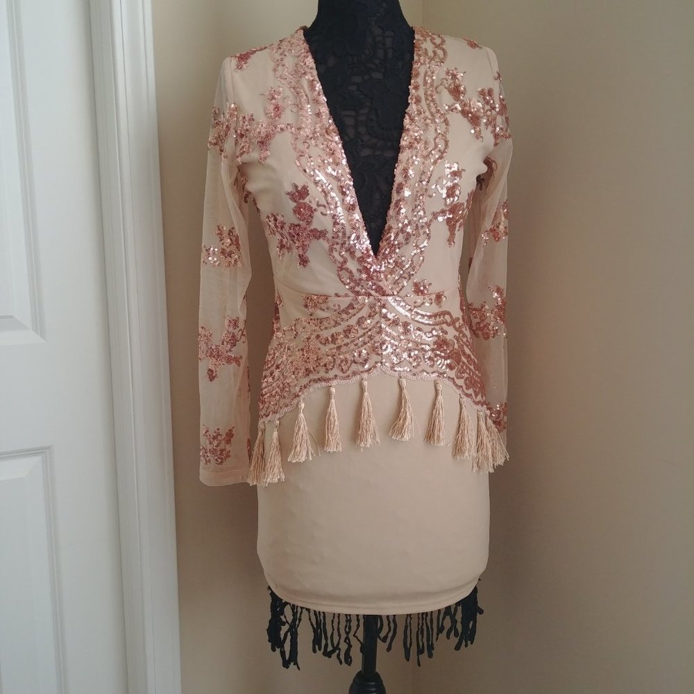 Nasty Gal How Low Can You Go Sequin Dress - Picture 3 of 8